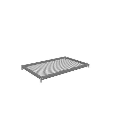 Tennsco Z-Line Additional Perf. Steel Shelf W/ Clips, 36"Wx24"Dx1 5/16"H, Gry ZMPS-3624-MGY